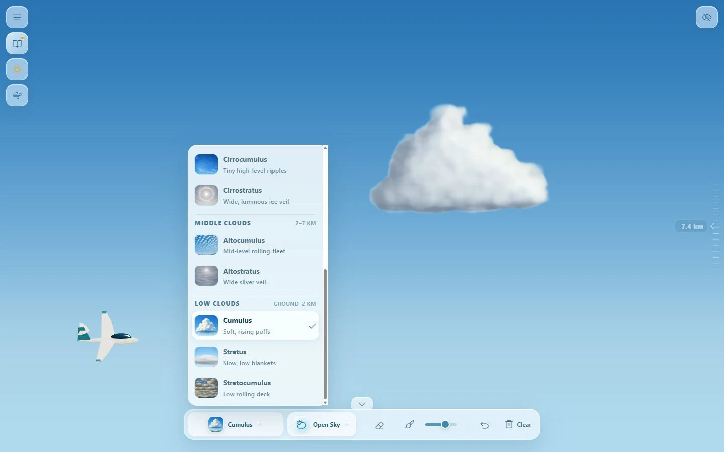 Cloud brushes in Paint Clouds